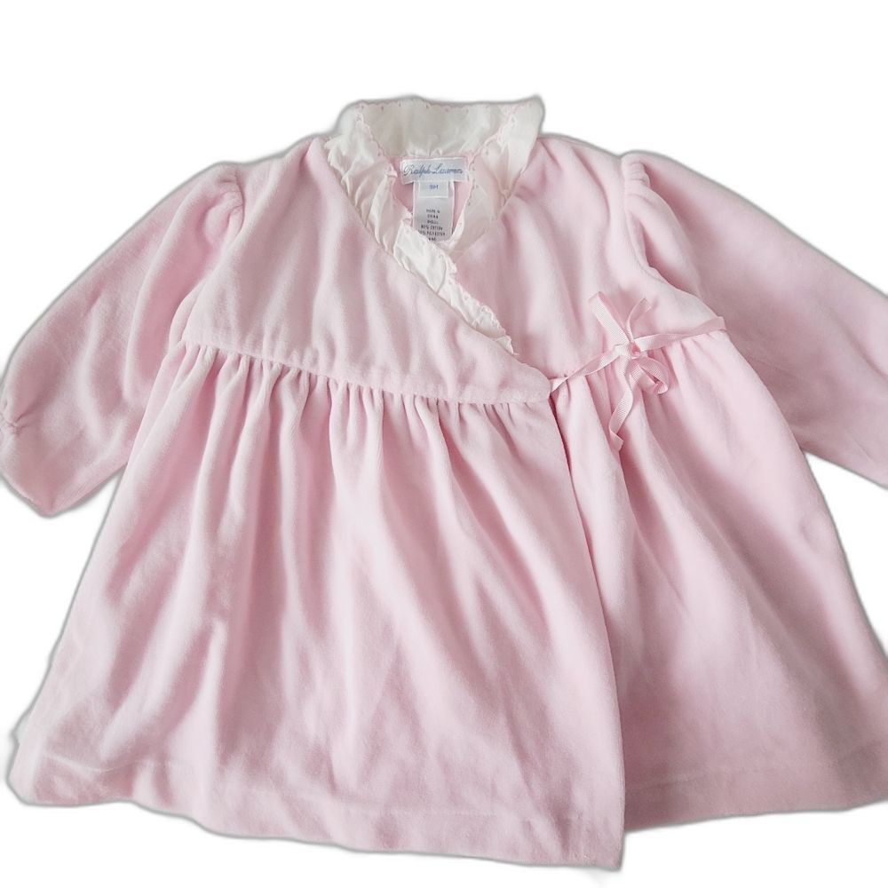 Ralph Lauren Pink Baby Velvet Dress Size 3m